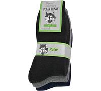 normani 3 Paar KALTE FÜßE dann Polar Husky KNIESTRÜMPFE SUPERWARM Farbe Socken Schwarz/Grau/Blau Größe 43/46