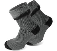 normani 3 Paar Thermostrümpfe/Thermosocken - mit Vollplüsch und Schafswolle, Extra Warm und Perfekt für Stiefel geeignet Farbe Extrem/Hot/Grau/Schwarz Größe 47/50