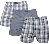 normani 3 x Herren Web Boxershorts aus Reiner Baumwolle Grau XL