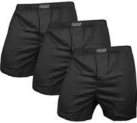normani 3 x Herren Web Boxershorts aus Reiner Baumwolle Schwarz XXL