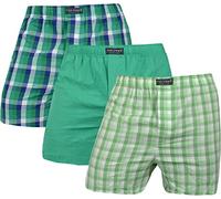 normani 3er Pack Herren Boxershorts aus 100% Baumwolle - Unterhosen im Mix für Männer Farbe Grün Größe M