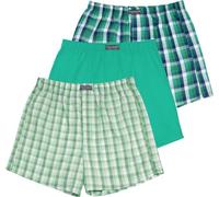 normani 3er Pack Herren Boxershorts aus 100% Baumwolle - Unterhosen im Mix für Männer Grün M
