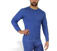 normani 3er Pack Thermohemd Herren-Thermounterwäsche - Thermo-Unterhemd auch in Übergrößen (XS - 4XL) Farbe Blau Größe 7=M