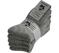 normani 5 Paar Stabile Arbeitssocken mit 80% Wolle und Frotteesohle - waschmaschienenfest Farbe Grau Größe 43/46