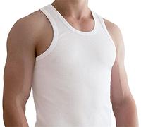 normani 5 x Tank Top Weiss - Herren Unterhemd Doppelripp (gerippt) - Sportjacke - 100% gekaemmte Baumwolle Einlaufvorbehandelt - original Exclusive Farbe Doppelripp Größe 10=XXL