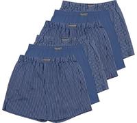normani 6 Boxershorts 100% Baumwolle - Schön kariert, gewebt US Style Webboxer in modischen Farben und Kombinationen für den Herren dem Jungen, Unterhose aus gewebtem Material Navy M