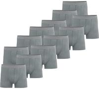 normani 6 oder 12 Stück Herren Boxershorts - Unterhosen für Männer aus weicher Bambusviskose Größe S - 4XL Farbe 12x Hellgrau Größe 4XL