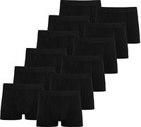 normani 6 oder 12 x Herren Soft Boxershorts - sehr angenehmes Tragegefühl - Männer Unterhosen aus Baumwolle in Größe S - 4XL Farbe 12 x Schwarz Größe 3XL