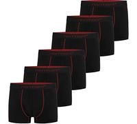 normani 6 oder 12 x Herren Soft Boxershorts - sehr angenehmes Tragegefühl - Männer Unterhosen aus Baumwolle in Größe S - 4XL Farbe 6 x Rot Größe XXL