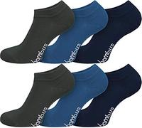normani 6 Paar Bambus Sneaker-Socken - Weiche & Atmungsaktive Kurzsocken mit Piqué-Bündchen - Geruchshemmend & Hautfreundlich für Damen & Herren