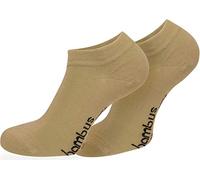 normani 6 Paar Bambus Sneaker-Socken - Weiche & Atmungsaktive Kurzsocken mit Piqué-Bündchen - Geruchshemmend & Hautfreundlich für Damen & Herren Farbe Beige Größe 35-38