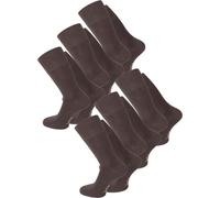 normani 6 Paar Bambus-Socken ATMUNGSAKTIV ohne Gummi in 4 Farben Farbe Dunkelbraun Größe 43/46