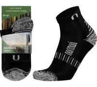 normani 6 Paar Bambussocken Viskosesocken Funktion Kurzschaftsocken atmungsaktiv & bequem für Damen und Herren Farbe Schwarz Größe 39-42