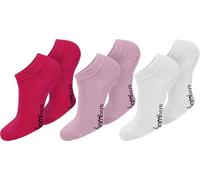 normani 6 Paar Stylische Bambus-Viskose Sneaker-Socken für junge Leute - Atmungsaktiv gegen Schweißfüße - Unisex Viskosesocken - Unsichtbar im Schuh Farbe Pink/Rosa/Weiß Größe 35-38