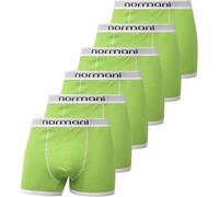 normani 6 x Herren Style Boxershorts aus Baumwolle mit Elasthan im 6er Pack Farbe Retro Grün Größe L