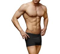 normani 6X weiche Bambus Boxershorts Unterhosen für Herren - Unterwäsche aus Viskose für Männer Farbe Schwarz Größe 3XL