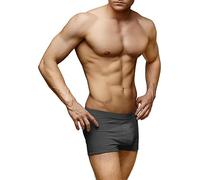 normani 6X weiche Bambus Boxershorts Unterhosen für Herren - Unterwäsche aus Viskose für Männer Farbe Hellgrau Größe 3XL