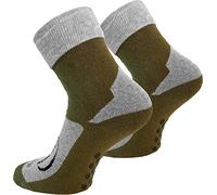 normani 8 Paar Stopper Socken Homesocks mit rutschfester ABS Sohle und Innenfrottee in Schwarz Farbe Oliv Größe 35/38