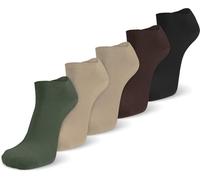 normani 9 oder 10 Paar Sneakersocken Atmungsaktiv & Hautfreundlich aus Baumwolle, Bambus-Viskose oder Coolmax - Weich & Faltenfrei Farbe 10 Paar Sneaker Schwarz/Braun/Beige/Oliv/Beige Größe 39-42