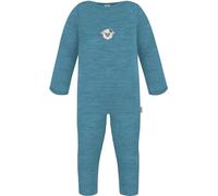 normani Baby Kinder Merino Winter Overall mit Knopf Strampler aus Wolle Strampleranzug Langarm Einteiler Bodysuit aus Merinowolle für Junge und Mädchen Farbe Blau Größe 68