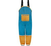 normani Baby Kleinkind Kinder Regenhose mit Hosenträgern - gefütterte Latzhose mit Refelktoren - wasserdichte Winterhose mit Fleece und Reißverschlusstasche für Junge und Mädchen Farbe Blau Größe 104