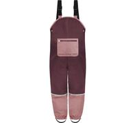 normani Baby Kleinkind Kinder Regenhose mit Hosenträgern - gefütterte Latzhose mit Reflektoren - wasserdichte Winterhose mit Fleece und Reißverschlusstasche für Junge und Mädchen Bordeaux 92