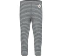 normani Baby Merino Hose Lange Unterhose Babyhose Leggings Thermounterhose Thermounterwäsche Baselayer aus 100% Bio-Merinowolle für Junge und Mädchen Farbe Grau gestreift Größe 62