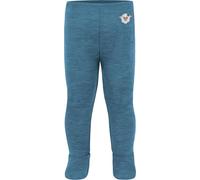 normani Baby Merino Hose Strampelhose mit Fuß Leggings mit Füßen Lange Unterhose Babyhose Thermounterhose aus 100% Bio-Merinowolle für Junge und Mädchen - Oeko-Tex Standard 100 Farbe Blau Größe 86
