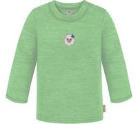 normani Baby Merino Pullover Winter Langarm-Shirt Warmer Wollpullover Sweatshirt Jumper Strickpullover mit Knopf für Junge und Mädchen Farbe Grün Größe 86/92