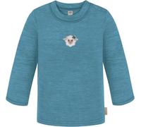 normani Baby Merino Pullover Winter Langarm-Shirt Warmer Wollpullover Sweatshirt Jumper Strickpullover mit Knopf für Junge und Mädchen Farbe Blau Größe 98/104