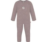 normani Baby Winter Strampler Merino Overall ohne Füße - Unisex Schlafanzug Schlafstrampler Einteiler aus 100% Merinowolle Farbe Rosa Größe 92