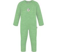 normani Baby Winter Strampler Merino Overall ohne Füße - Unisex Schlafanzug Schlafstrampler Einteiler aus 100% Merinowolle Farbe Grün Größe 80