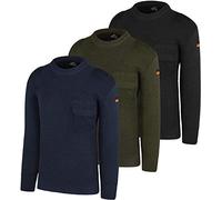 normani Bundeswehr Winterpullover aus Schurwolle nach Original TL mit Hoheitsabzeichen Deutschlandfahne BW Strickpullover Arbeitspullover