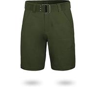 normani Chino Shorts Sommer Bermuda mit Gürtel für Herren aus 100% Bio-Baumwolle - Regular Fit Farbe Oliv Größe 3XL