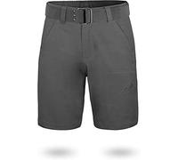 normani Chino Shorts Sommer Bermuda mit Gürtel für Herren aus 100% Bio-Baumwolle - Regular Fit Farbe Anthrazit Größe L