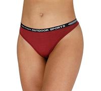 normani Damen Merino Tanga Slip String Merinounterwäsche - 100% Bio-Merinowolle Unterhose Rot S