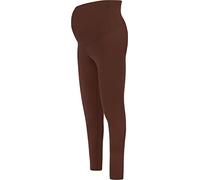 normani Damen Merino Umstands-Hose Umstandsmode Umstandsleggins Blickdicht mit elastischem Bund - Schwangerschaftshose Unterhose mit Bauch - aus RWS zertifizierter Merinowolle Farbe Braun Größe M