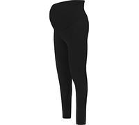 normani Damen Merino Umstands-Hose Umstandsmode Umstandsleggins Blickdicht mit elastischem Bund - Schwangerschaftshose Unterhose mit Bauch - aus RWS zertifizierter Merinowolle Farbe Schwarz Größe L