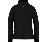 normani Damen Outdoor Strickjacke Fleecejacke Strick-Fleecejacke Sweatjacke Cardigan Langärmlig Full Zip mit Stehkragen und Seitentaschen Farbe Schwarz Größe L