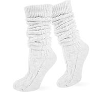 normani Damen und Herren Trachtensocken kurz oder Lang für Trachten Lederhose Oktoberfest Strümpfe Farbe Weiß extra lang Größe 47/50