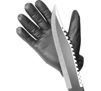 normani Echtleder Quarzsand Security Handschuhe mit schnitthemmenden Kevlar Lederhandschuhe SEC Einsatzhandschuhe mit Quarzsandfüllung Sicherheitshandschuhe Police Diensthandschuhe Schwarz L