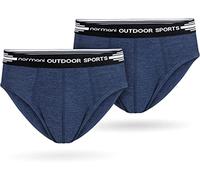 normani Herren 2er Pack Merino Slipper Unterhose Boxershorts Unterwäsche Retroshorts - 100% Merinowolle Navy M
