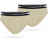 normani Herren 2er Pack Merino Slipper Unterhose Boxershorts Unterwäsche Retroshorts - 100% Merinowolle Wollweiß M