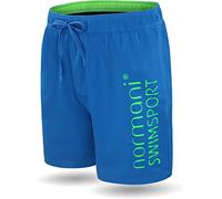 normani Herren Badehose „Nio“ - schnelltrocknende Badeshort aus Nylon mit Reißverschlusstasche (Gr.S-XXL) Farbe Blau Größe M