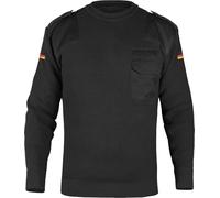 normani Herren Bundeswehr Pullover Original nach TL Winterpulloverullover mit Brusttasche und Deutschlandfahne Farbe Anthrazit Größe 5XL
