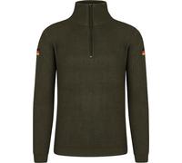 normani Herren Bundeswehr Pullover Winter Troyer mit Deutschland Flagge BW Marine Isländer Army Pullover Arbeitspullover Polizeipullover Oliv L