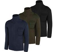 normani Herren Bundeswehr Strickjacke Original nach TL Marine Winter Bundeswehrjacke mit aufnähbaren Deutschlandfahnen Knitted Jumper Farbe Navy Größe XL