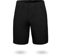normani Herren Chino Bermuda Shorts Sommerhose, Kurze Hose - Sweatshorts mit Invisible Zipper aus Bio-Baumwolle (S-5XL) Farbe Schwarz Größe L