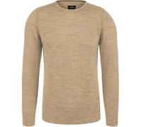 normani Herren Merino Unterhemd Premium Oberteil Rundhalsausschnitt Funktionsoberteil 100% Merinowolle Thermounterwäsche Baselayer Skipullover Beige 3XL/58