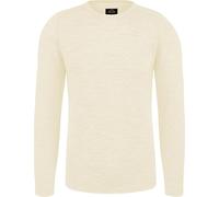 normani Herren Merino Unterhemd Premium Oberteil Rundhalsausschnitt Funktionsoberteil 100% Merinowolle Thermounterwäsche Baselayer Skipullover Wollweiß 3XL/58